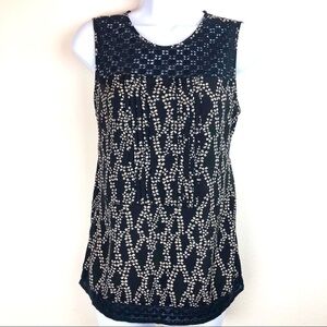 LOFT Crochet Sleeveless Blouse